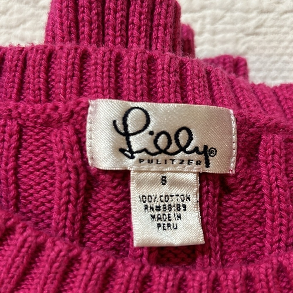 Lilly Pulitzer Cable Knit sweater. Size Small. Vintage - Picture 2 of 6
